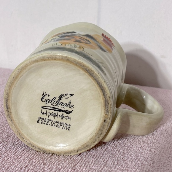 Calderone Hand Painted Collection Chicken Mug - Picture 5 of 10